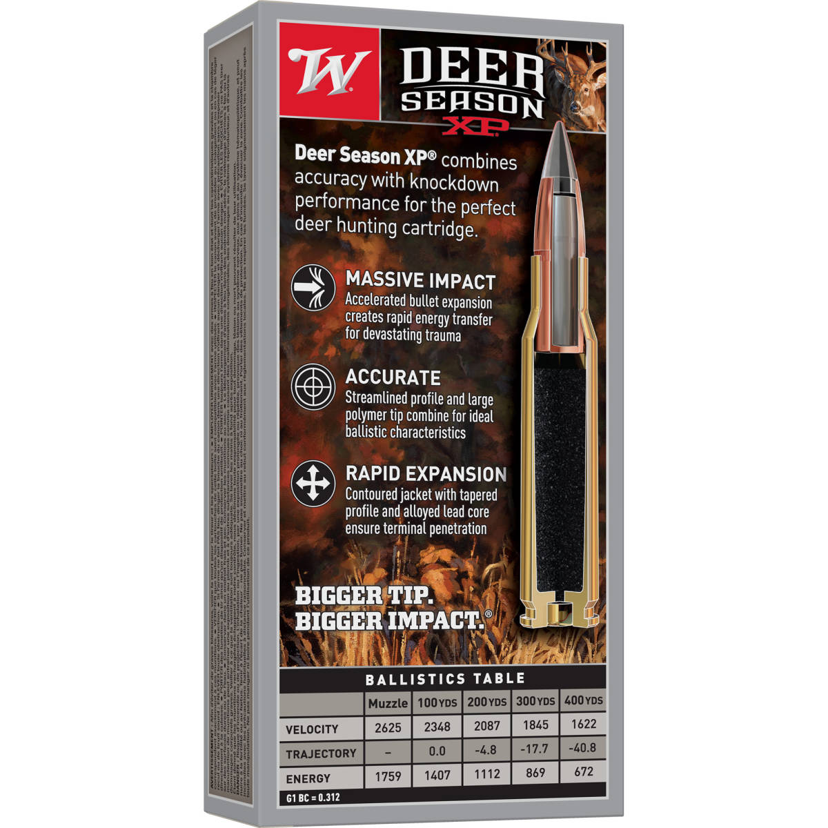 Winchester Ammo X68SPCDS Deer Season XP 6.8mmRemSPC 115gr Extreme Point...-img-2