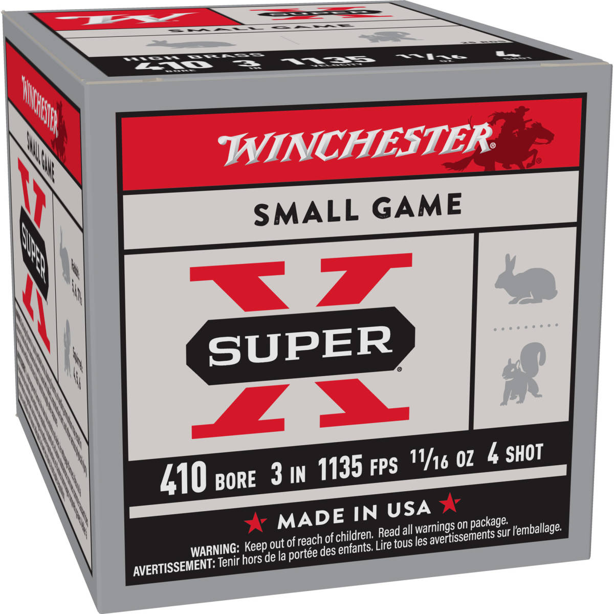 Winchester Ammo X4134 Super X Heavy Game Load High Brass 410Gauge 3”...-img-1