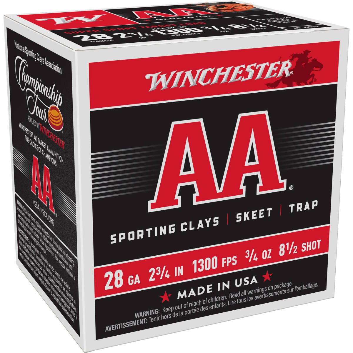 Winchester Ammo AASC288 AA Sporting Clay 28Gauge 2.75” 3/4oz 8Shot 25...-img-1