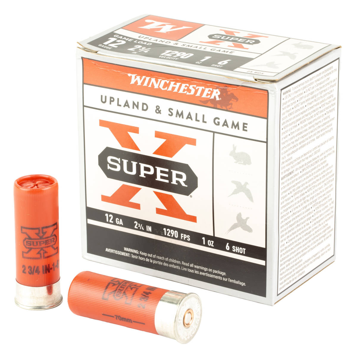 Winchester Ammo XU126 Super X Game Load 12Gauge 2.75” 1oz 6Shot 25 Per-img-1