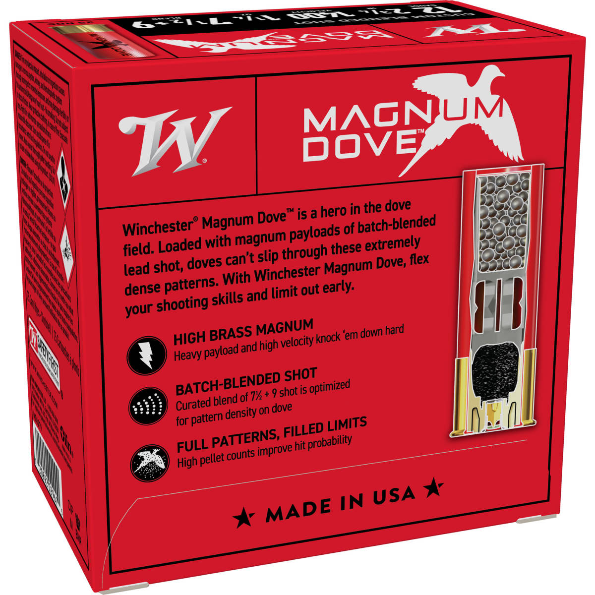 Winchester Ammo MD1279 Magnum Dove 12Gauge 2.75” 1 1/4oz 7.5/9Shot 25...-img-2