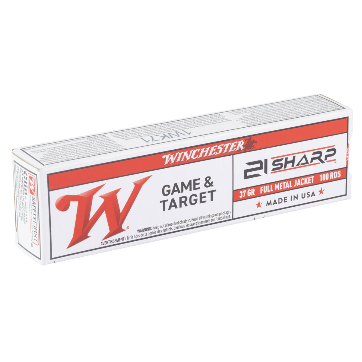 Winchester Ammo USA21 USA 21Sharp 37gr Full Metal Jacket 100 Per Box/20...-img-2