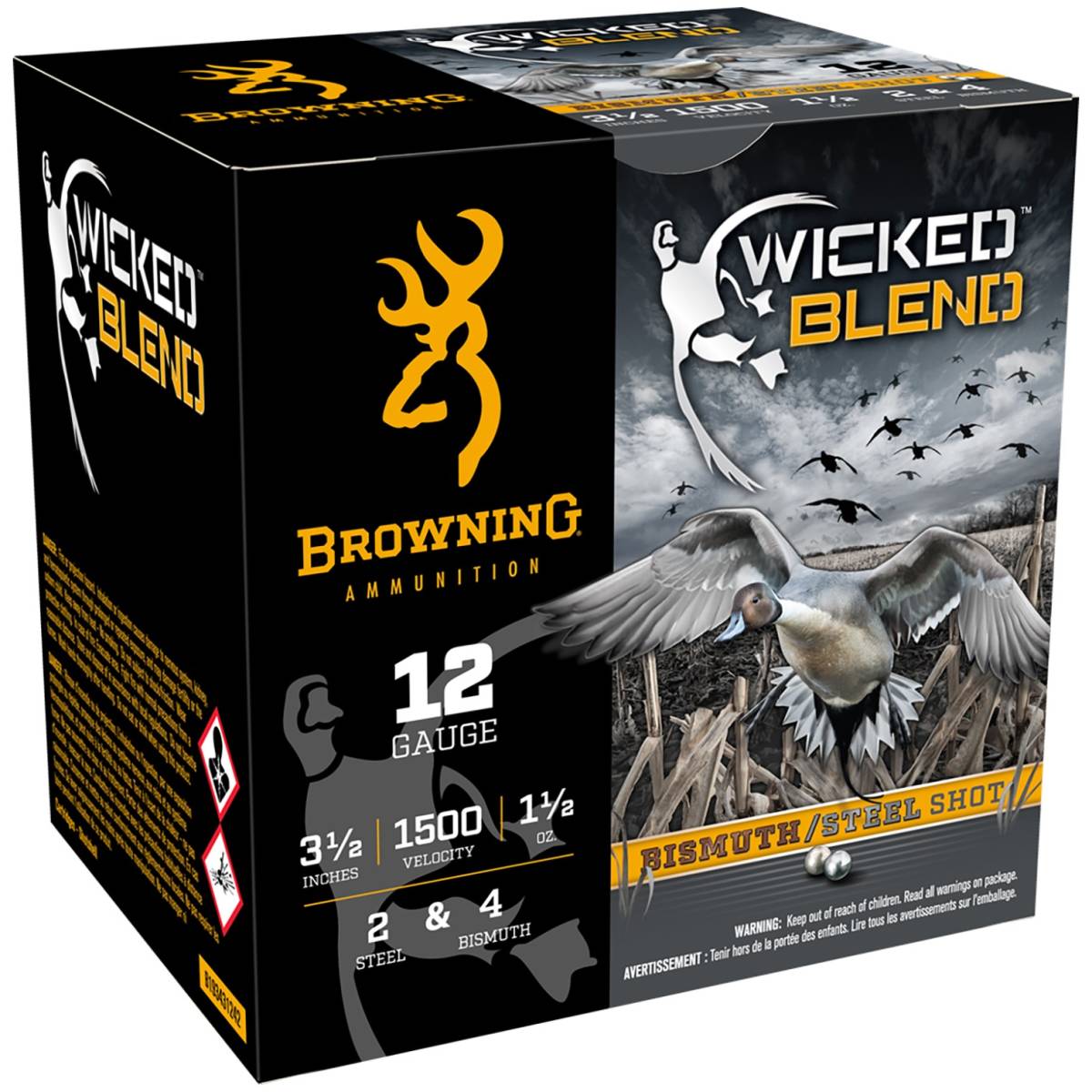 Browning Wicked Blend 12 Gauge 3.50" 1 1/2 oz #2 Steel/#4 Bismuth 25/Box-img-1