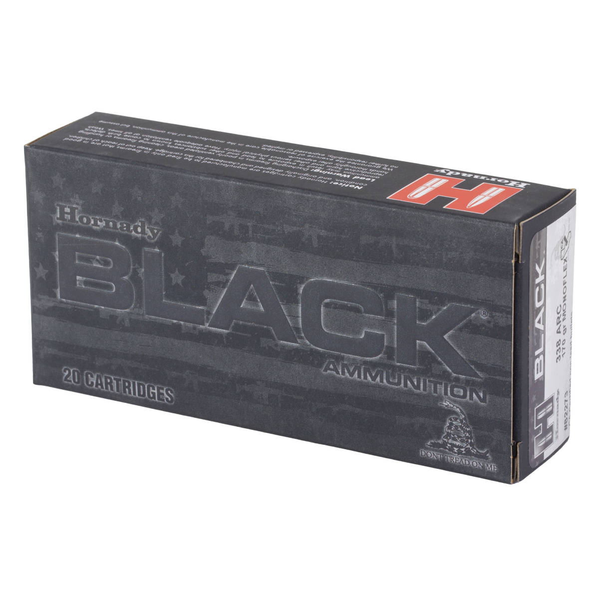 Hornady 82273 Black 338ARC 170gr MonoFlex 20 Per Box/10 Case-img-2