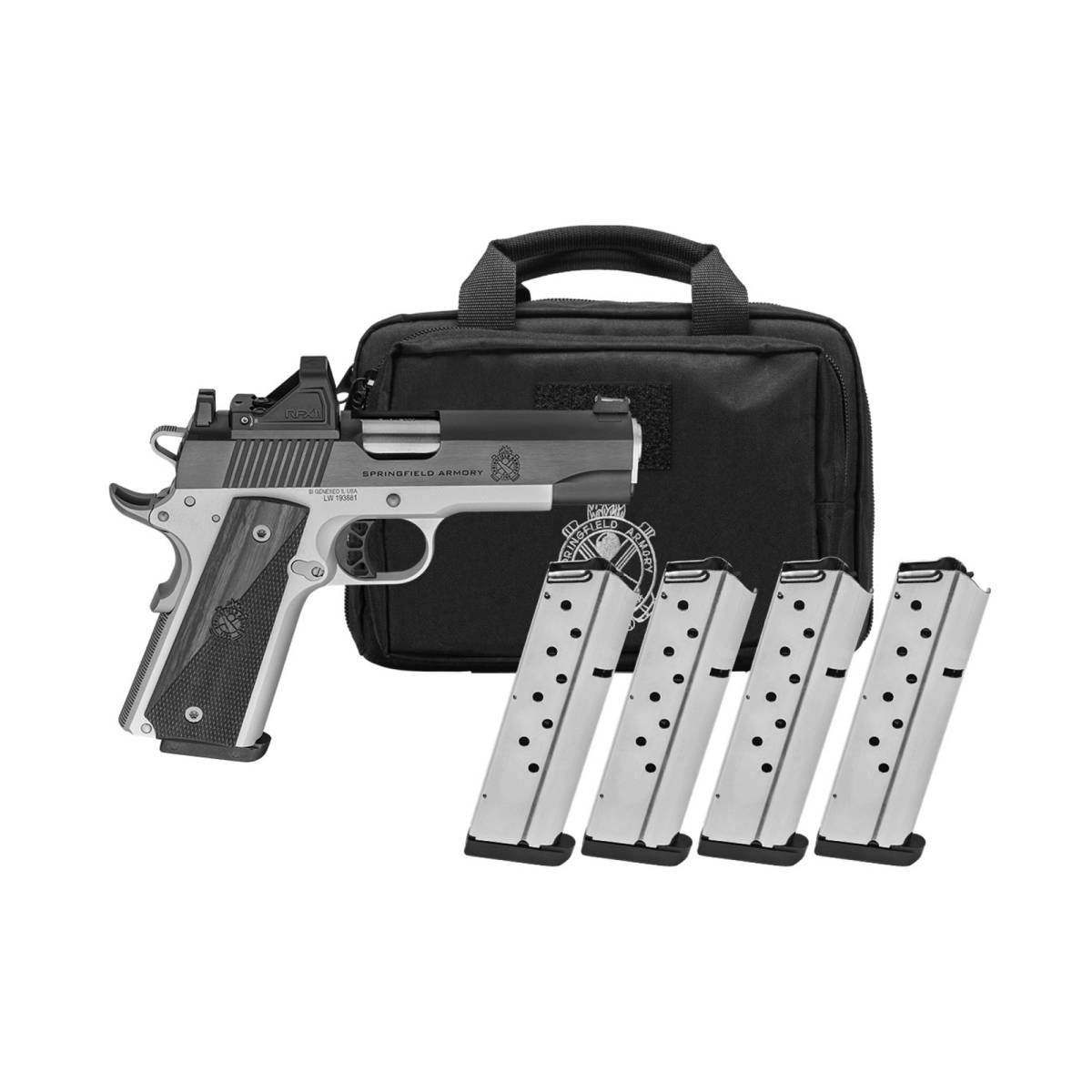 Springfield Armory 1911 Ronin Pistol 9mm 4.25" 9rd Fiber Optic Sights...-img-1