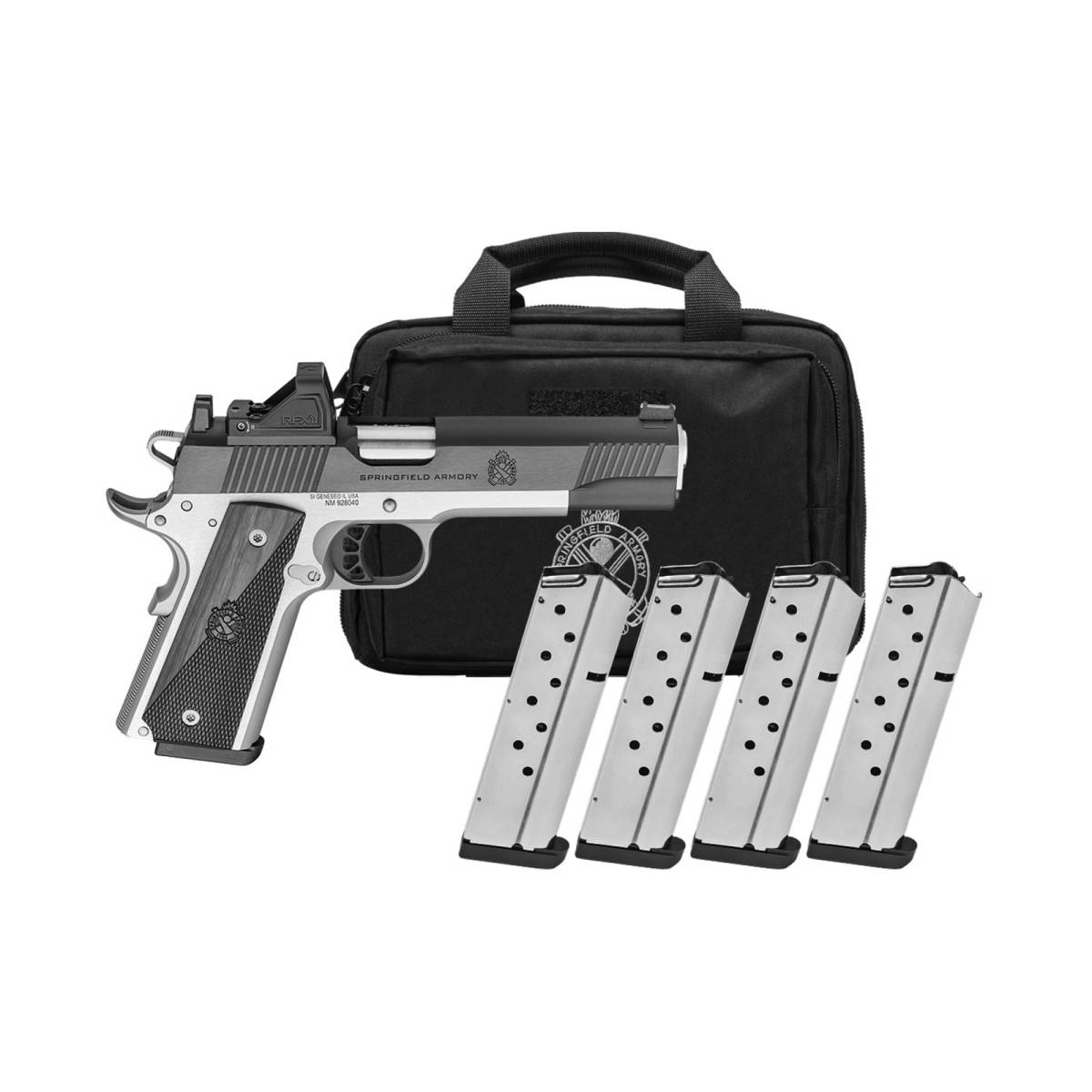 Springfield Armory 1911 Ronin Pistol 9mm 5" 9rd Fiber Optic Sights AOS...-img-1