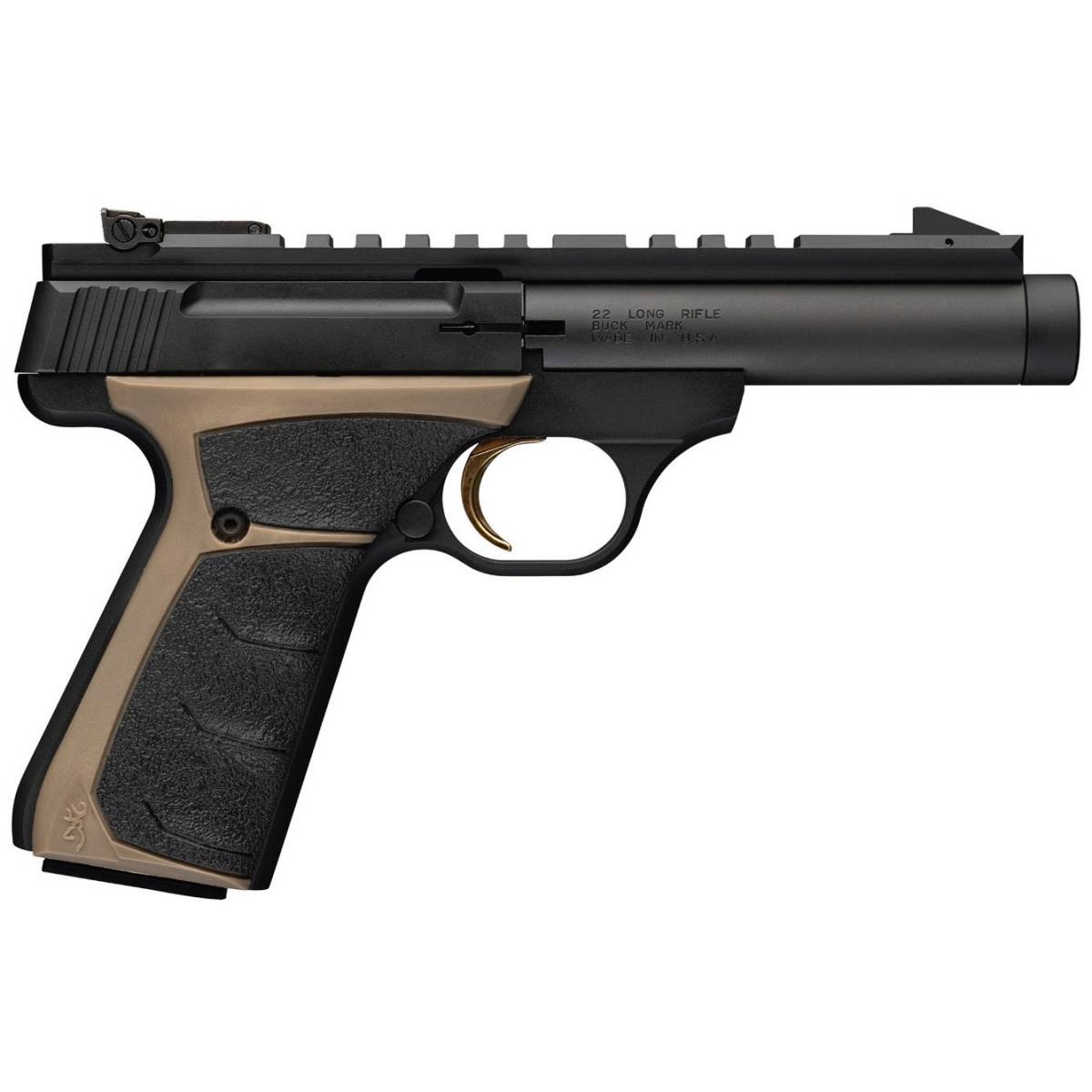 Browning Buck Mark Field Target Micro 22 LR UFX Grip FDE Suppressor...-img-1
