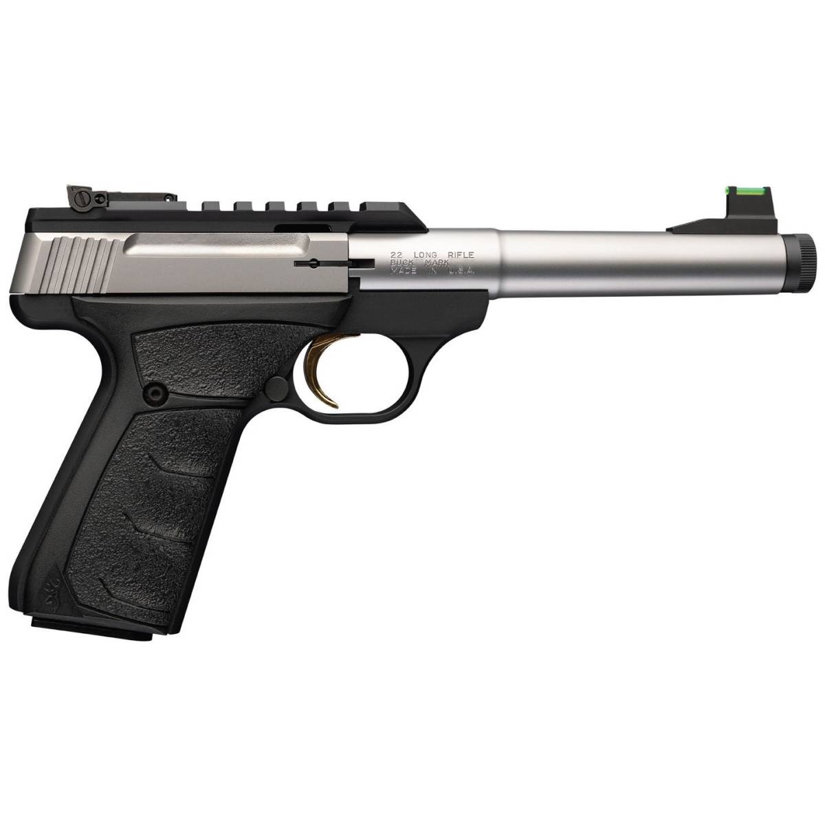 Browning Buck Mark Plus Camper SR 22 LR Stainless Suppressor Ready Fiber-img-1