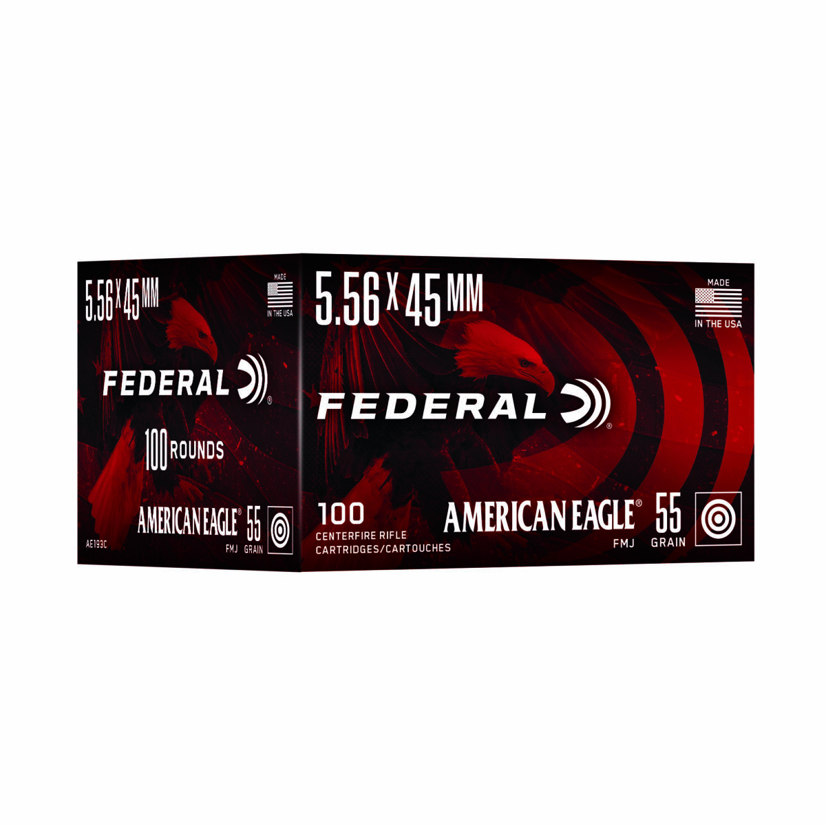 Federal AE193C American Eagle 5.56x45mm 55gr Full Metal Jacket 100 Per...-img-1