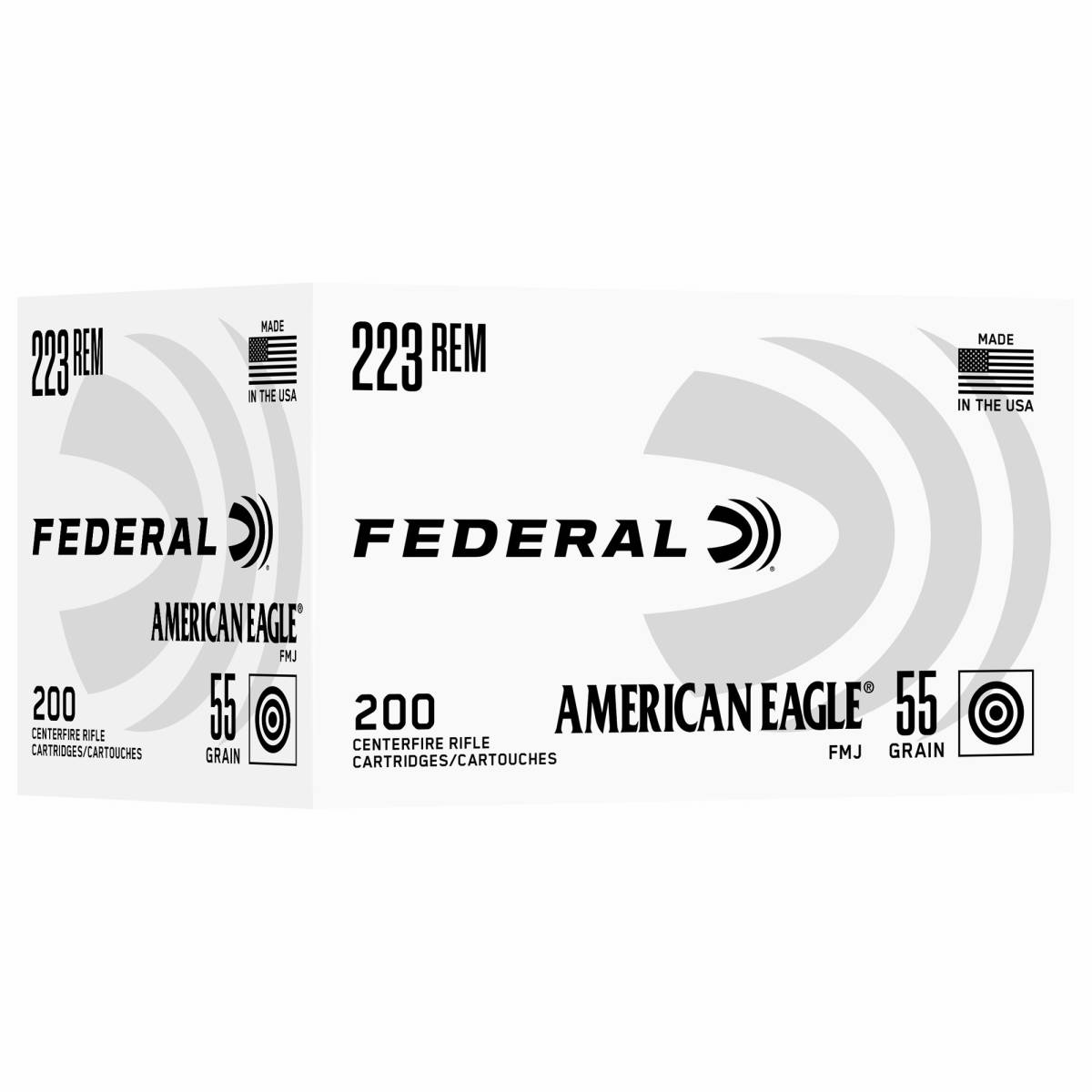 Federal AE223C American Eagle 223Rem 55gr Full Metal Jacket 200 Per...-img-1