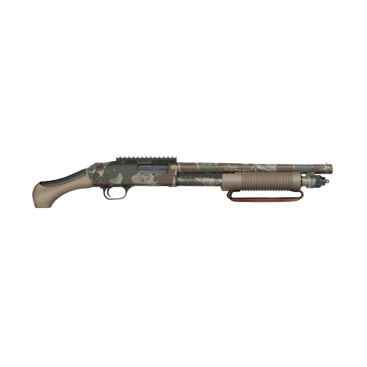 Mossberg 590 Bliksem 12 Gauge 14.375” 5+1 Rhodesian Brushstroke Camo...-img-0