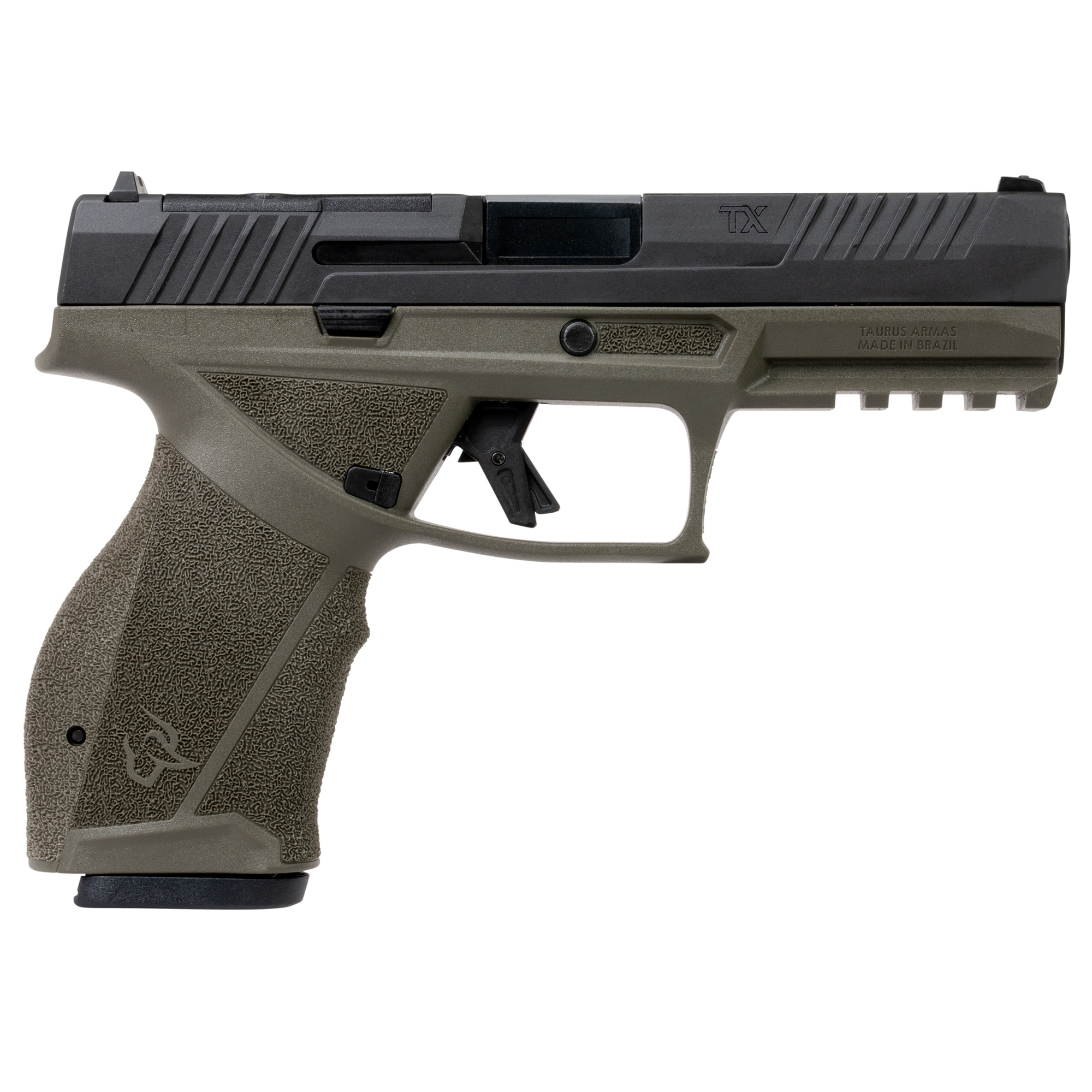 Tx. 9 Taurus TX 9 Full Size 9mm Luger 17+1 4.50” Black Barrel, OD Green Alloy ...