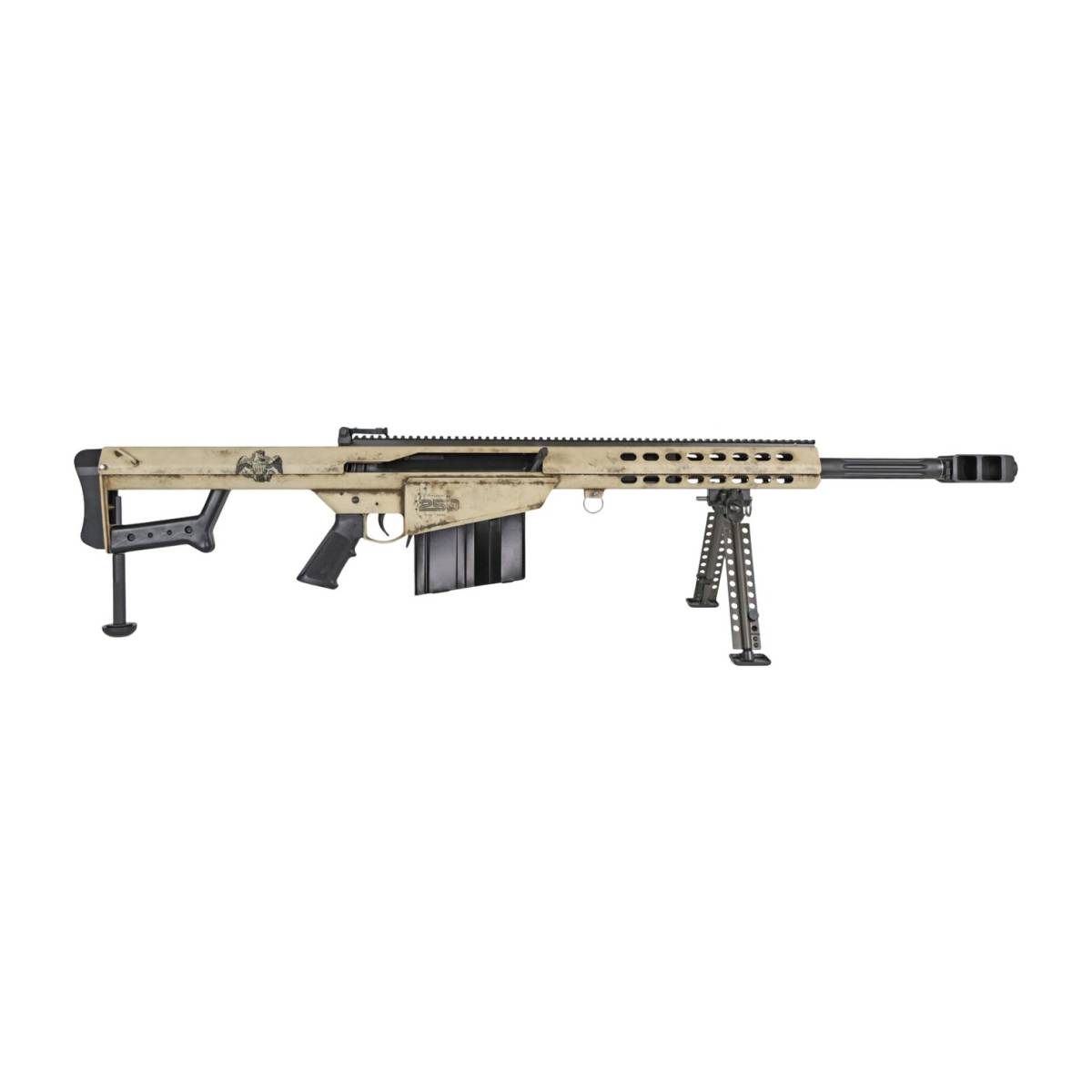 Barrett 20152 M82A1 America 250 50 BMG 10+1 Black Fluted Barrel, Steel...-img-1