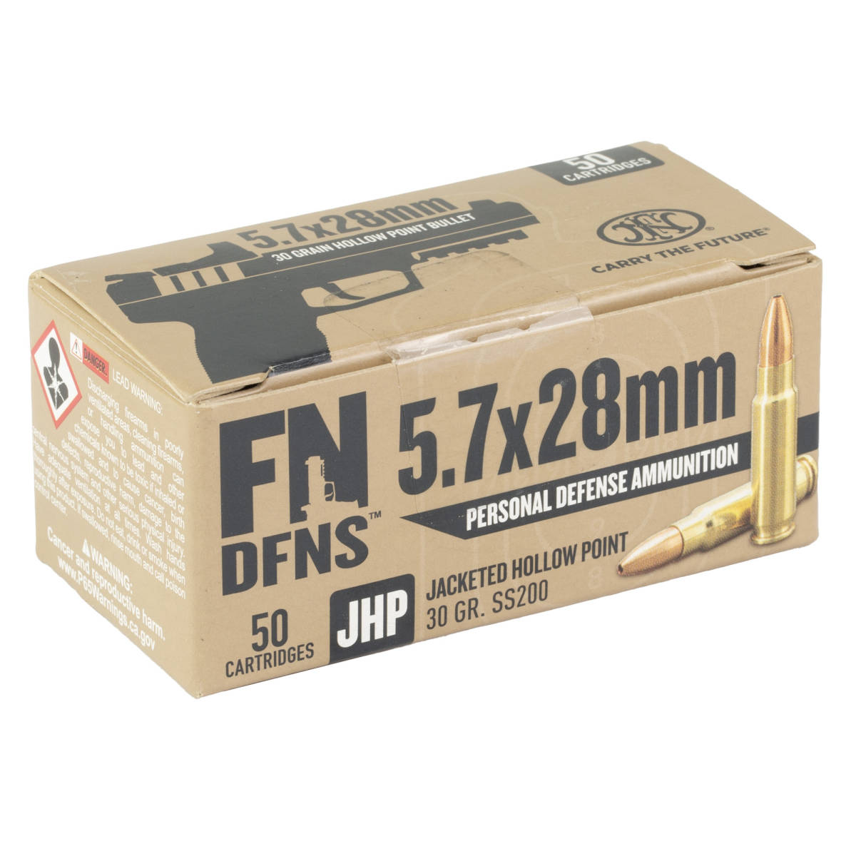 FN 10700030 DFNS 5.7x28mm 30gr Jacketed Hollow Point 50 Per Box/10 Case-img-2