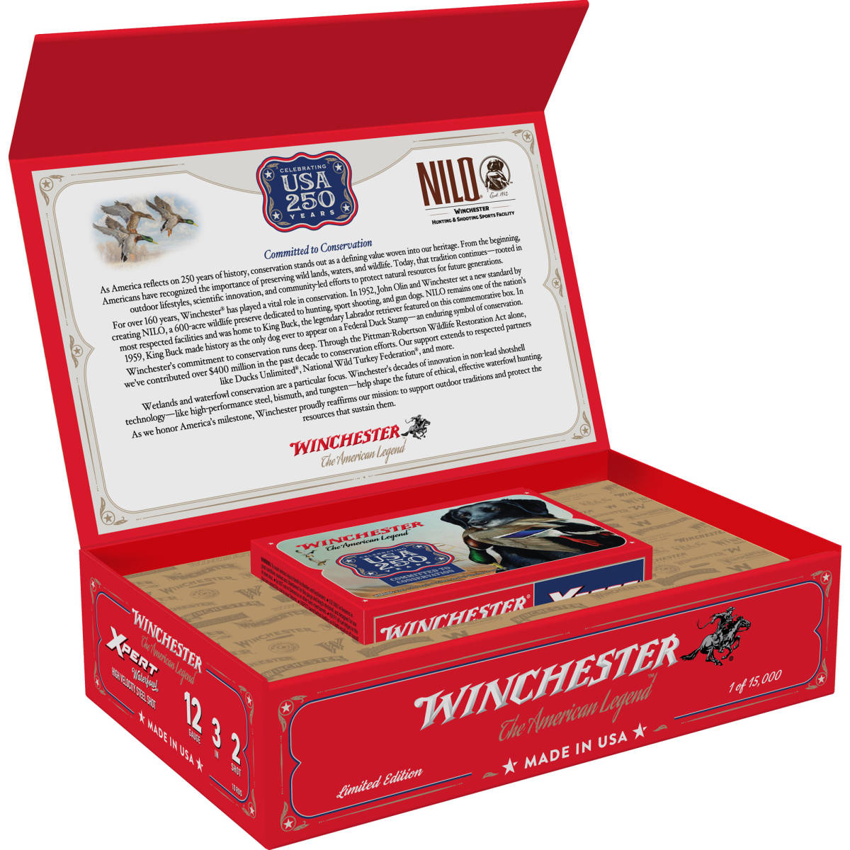 Winchester Ammo WEX12250 USA 250th Commemorative Box Series 12Gauge 3”-img-2
