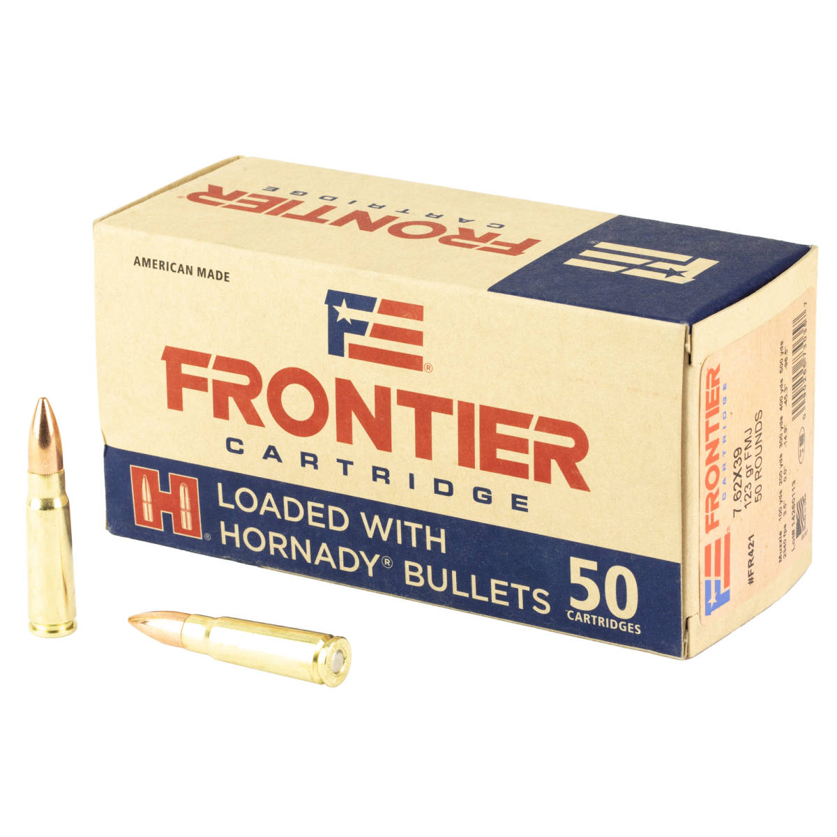 Hornady FR421 7.62X39 123gr Full Metal Jacket 50 Per Box/10 Case-img-0