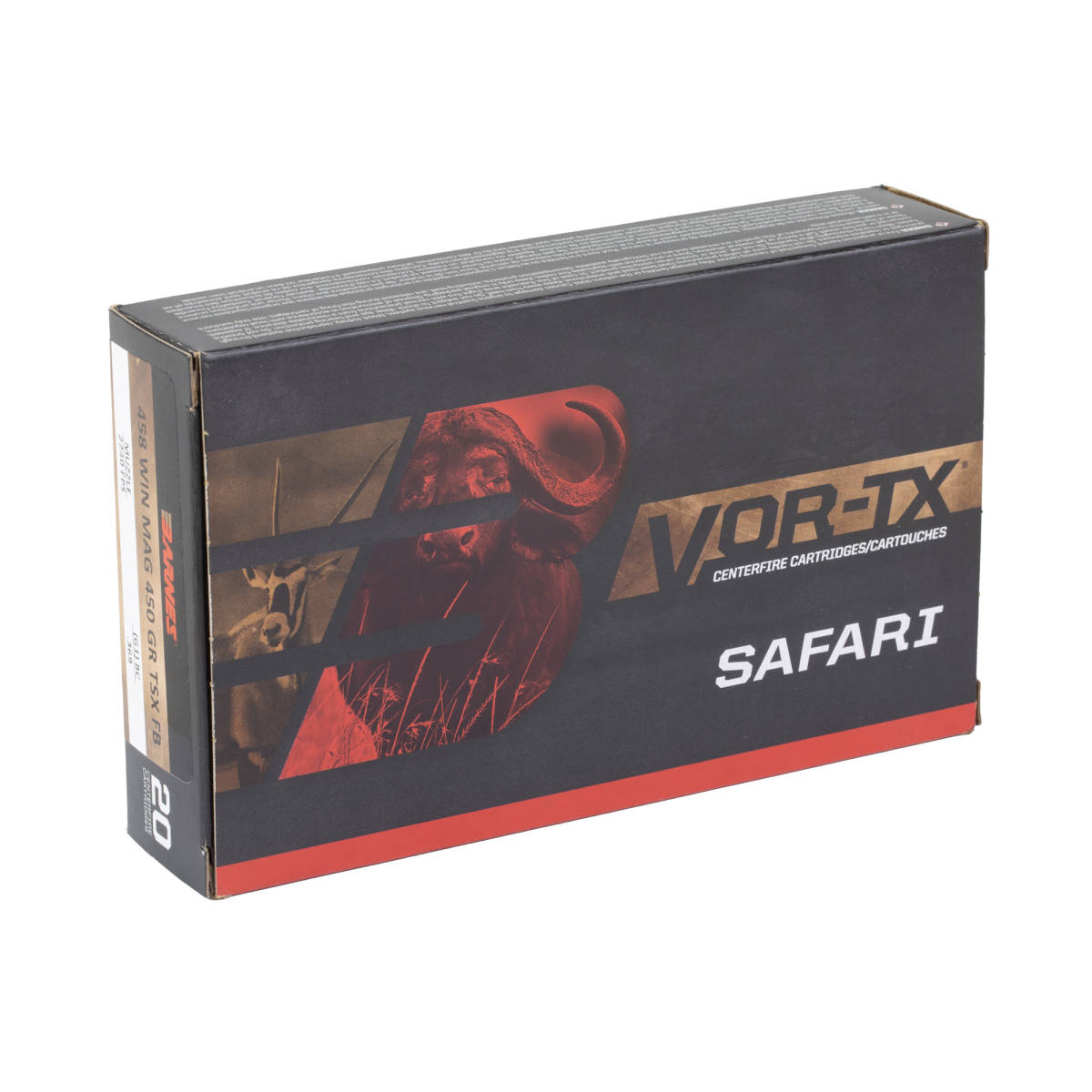 Barnes Bullets 22022 VOR-TX Safari 458Win Mag 450gr TSX Flat Base 20 Per-img-2