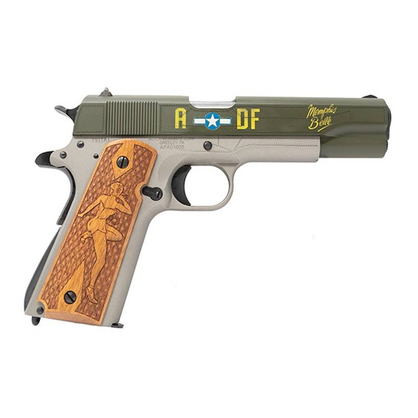 Auto-Ordnance 1911BKOC19 1911 Memphis Belle Full Size Frame 45 ACP 7+1...-img-1