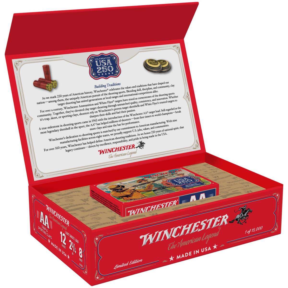 Winchester Ammo AA12250 USA 250th Commemorative Box Series 12Gauge...-img-2