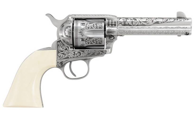 Uberti 1873 SA Cattelman Patton Engraved, .45 ACP, 4.75" 356729-img-1