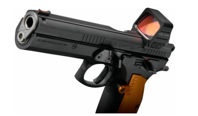 CZ CUSTOM TS ORANGE 9MM 5.2” 19RD BLACK HOLOSUN COMP-img-1