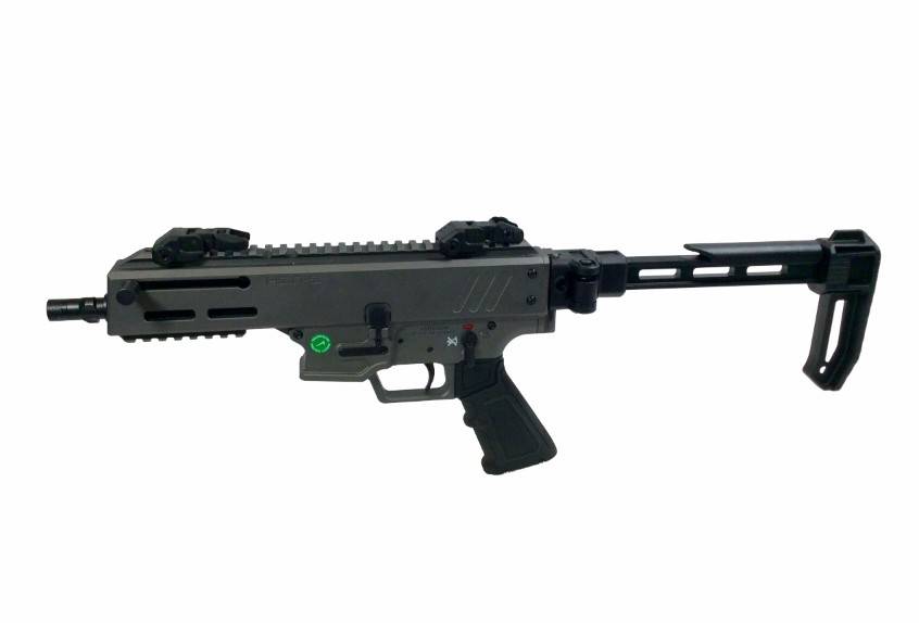 Panzer HAN9 9MM Pistol Grey W/ Side Folder Brace (2) 30+1 Mags / Flip Up-img-2