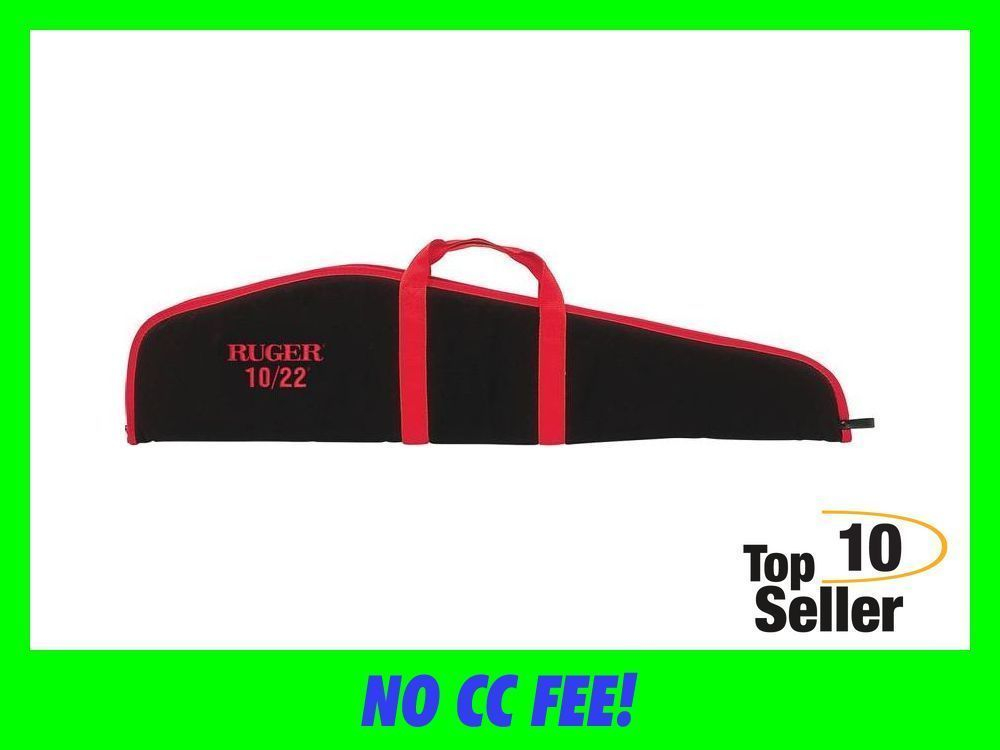 Ruger 27540 Embroidered Rifle Case 40” Black/Red Endura For 10/22-img-0