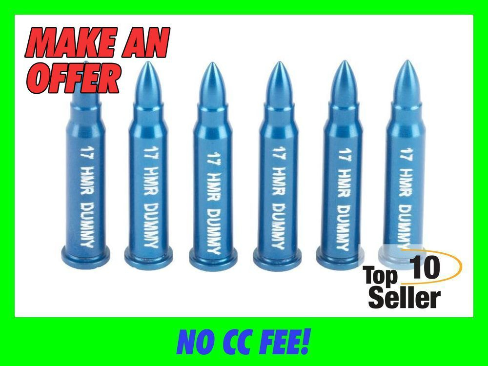 A-Zoom 12202 Rimfire Action Proving Dummy Rounds 17 HMR Aluminum 6 Pack-img-0