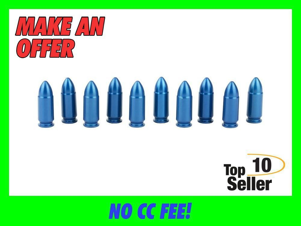 A-Zoom 15316 Blue Snap Caps Pistol 9mm Luger Aluminum 10 Pack-img-0