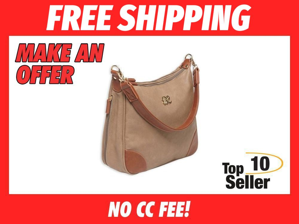 Bulldog BDP014 Hobo Purse w/Holster Taupe w/Tan Trim Leather for Small...-img-0