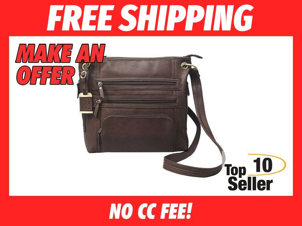 Bulldog BDP039 Cross Body Purse w/Holster Brown Leather Most Sm Pistols-img-0