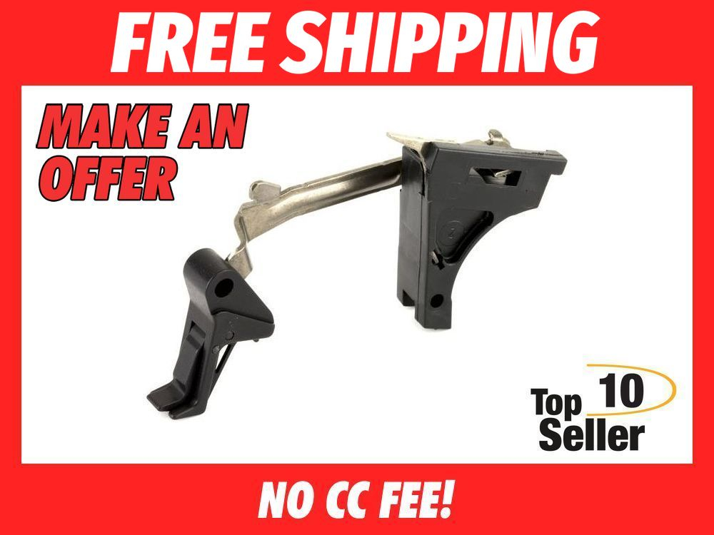 CMC Triggers 71501 Drop-In Black Flat Trigger Compatible w/Glock...-img-0