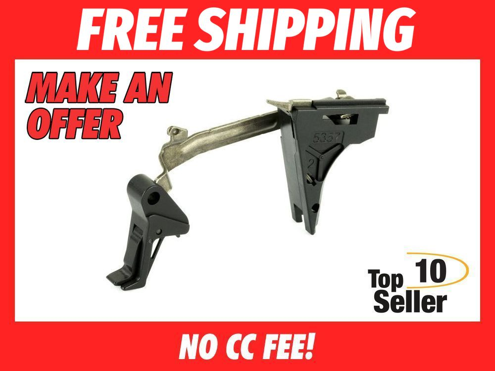 CMC Triggers 72001 Drop-In Black Flat Trigger Compatible w/Glock...-img-0
