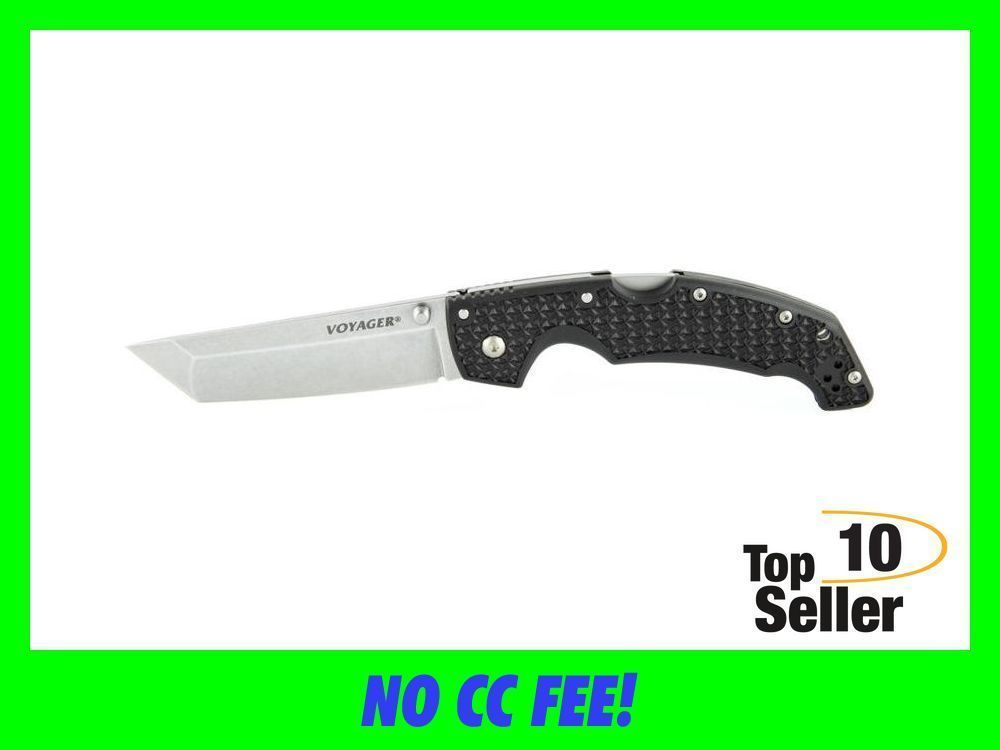 Cold Steel CS29AT Voyager Large 4” Folding Tanto Plain AUS-10A SS...-img-0