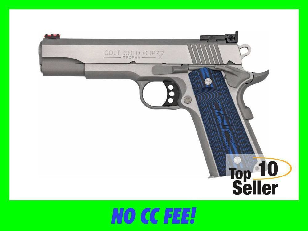 Colt 1911 Gold Cup Lite 45 acp Government 5” Brushed Stainless-img-0