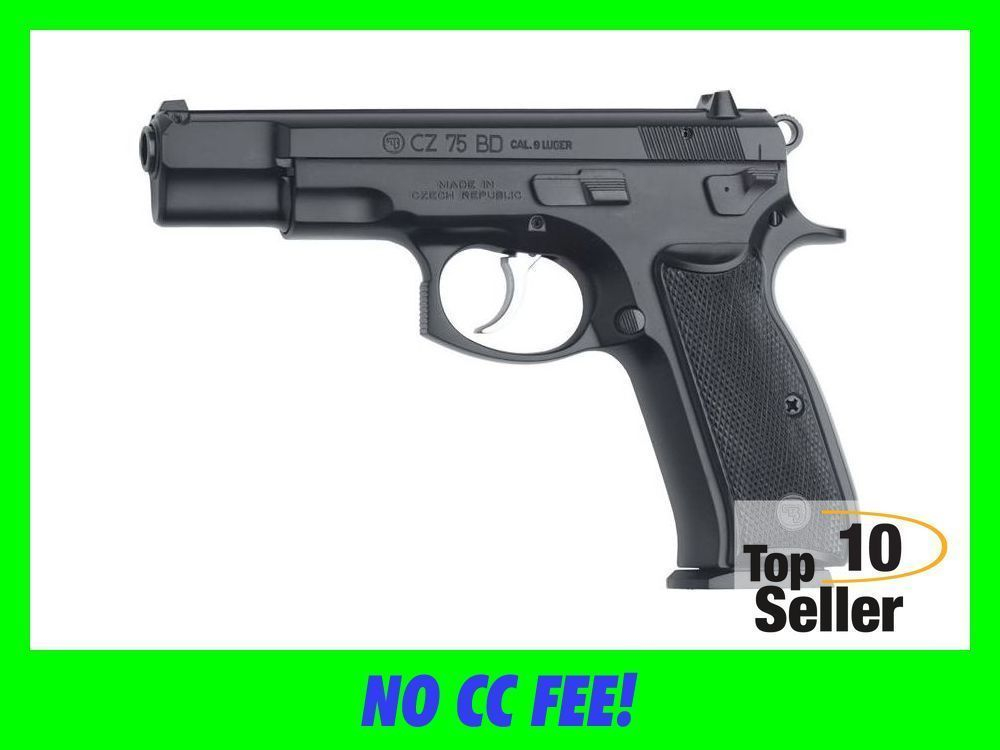 CZ-USA 01130 CZ 75 BD *CA Compliant 9mm Luger 10+1 4.60” Black Steel...-img-0