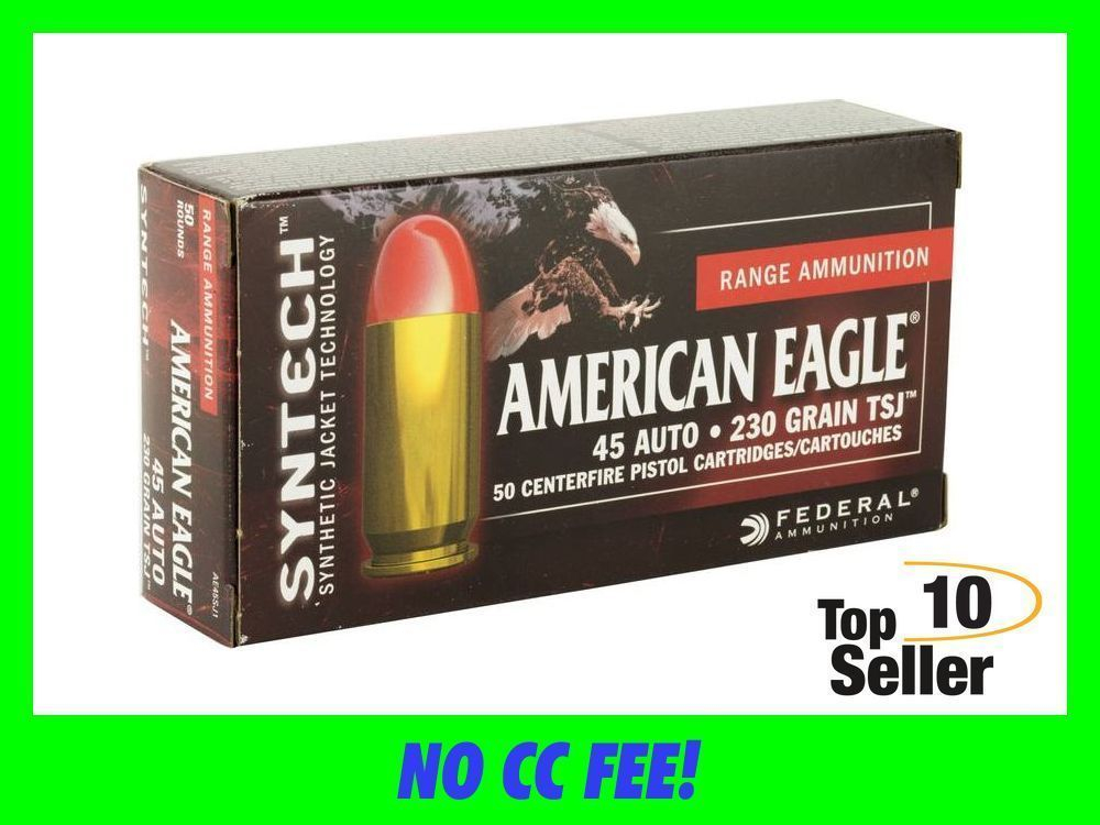 Federal AE45SJ1 American Eagle Syntech Range 45 ACP 230 gr Total Jacket ...