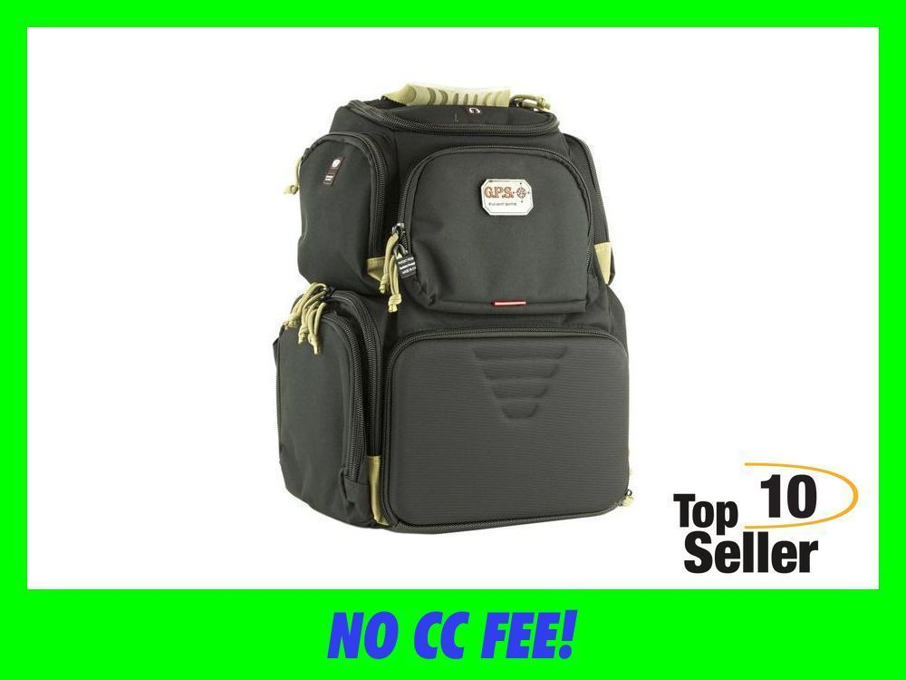 GPS Bags 1711BPBT Handgunner Backpack 1000D Nylon Black with Tan Accents-img-0