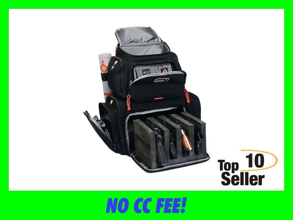 GPS Bags 1711BP Handgunner Backpack 1000D Nylon Black with Foam Cradle...-img-0