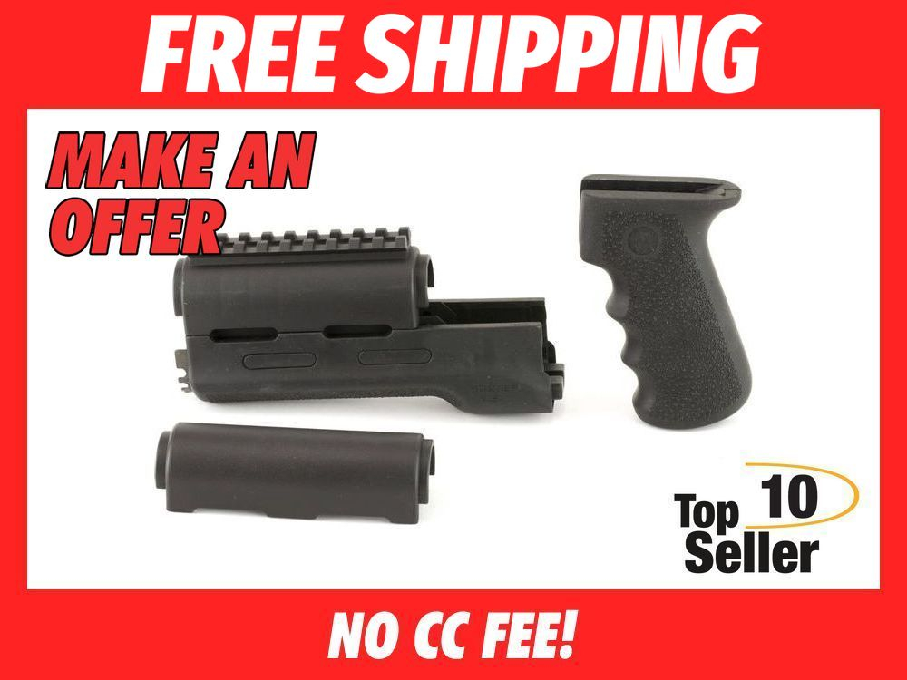 Hogue 74008 AK-47/AK-74 Finger Groove Grip w/Forend Chinese & Russian Black-img-0