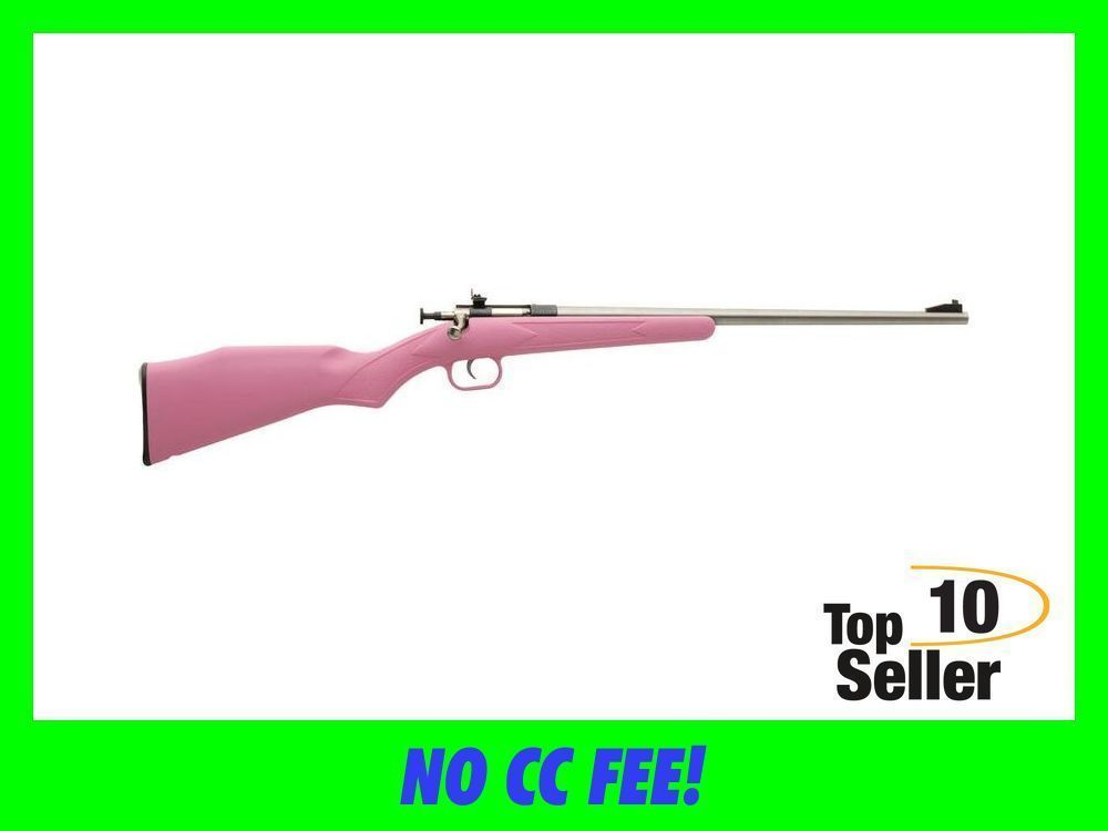 Pink Crickett 22 LR Single Shot Rifle 22LR 16.13” Stainless Youth-img-0