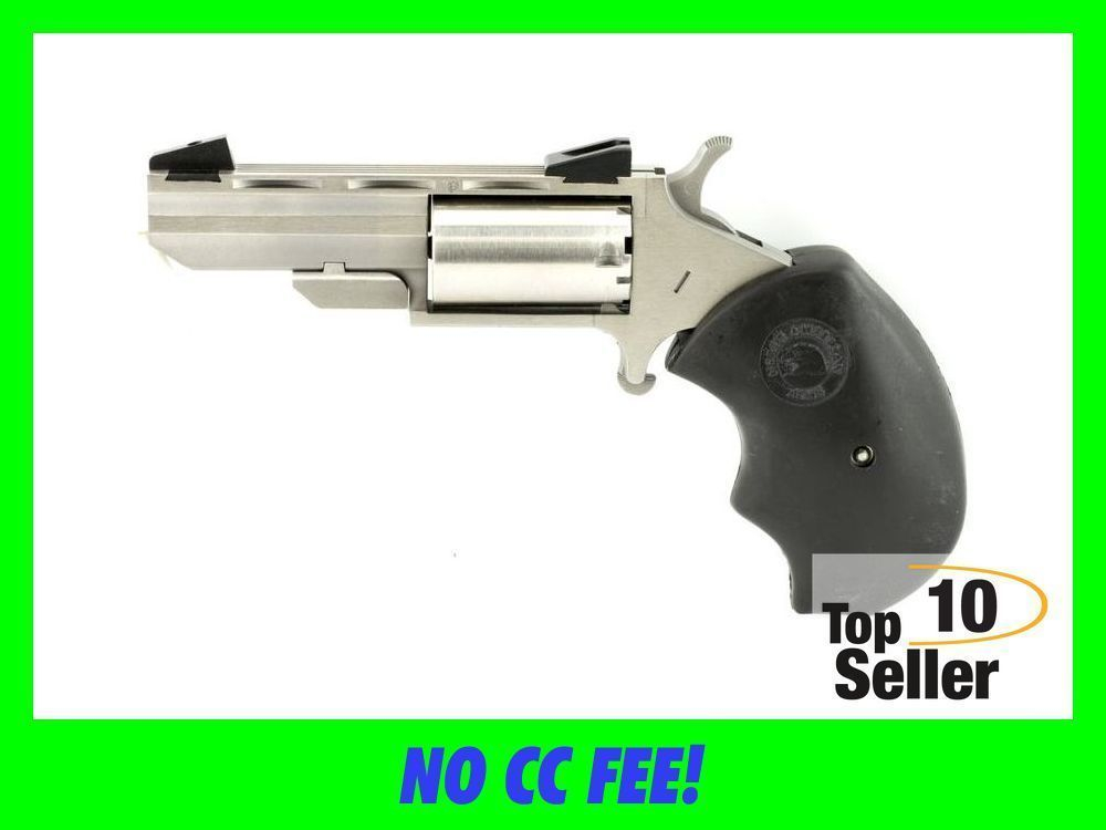 NAA Black Widow 22 Mag 5rd 2” SS MINI Revolver Magnum WMR 22WMR-img-0