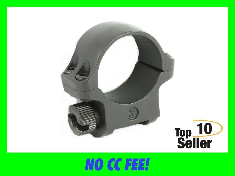 Ruger 90277 3BHM Scope Ring Matte Black 1” Low-img-0