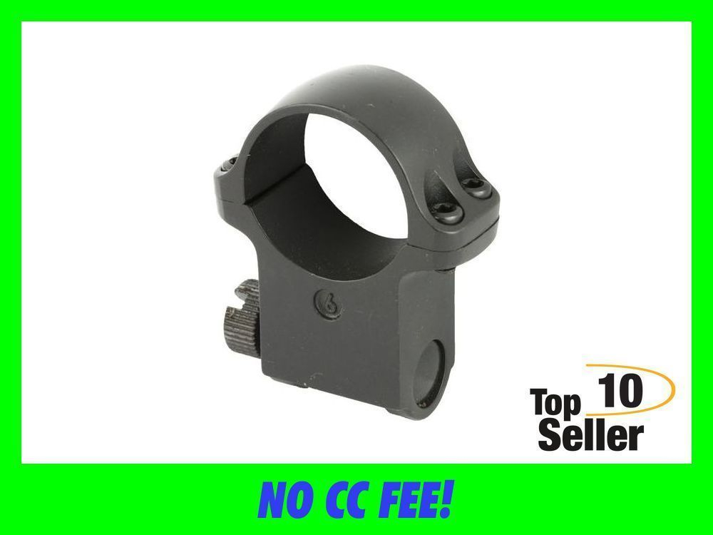 Ruger 90280 6BHM Scope Ring Matte Black 1” Extra High-img-0