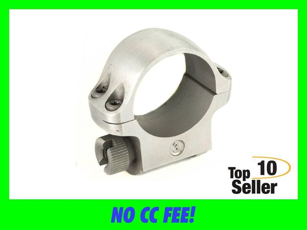 Ruger 90281 3K Scope Ring Silver 1” Low-img-0