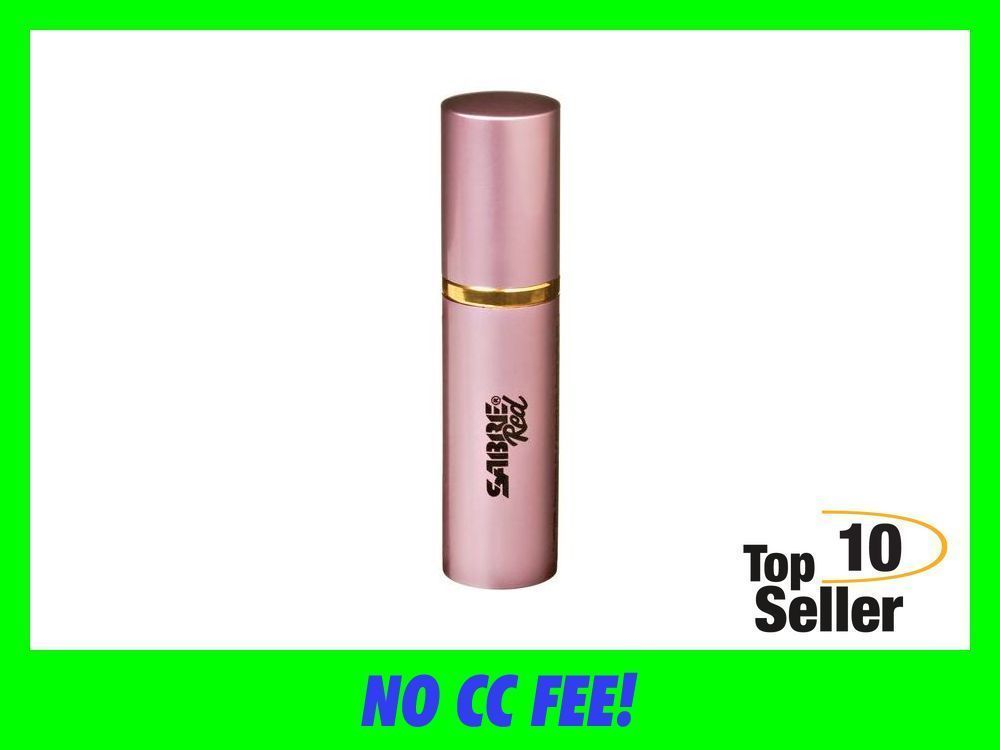 Sabre LS22US Pink Lipstick Pepper Spray OC 10 Burst Range ft .78 oz