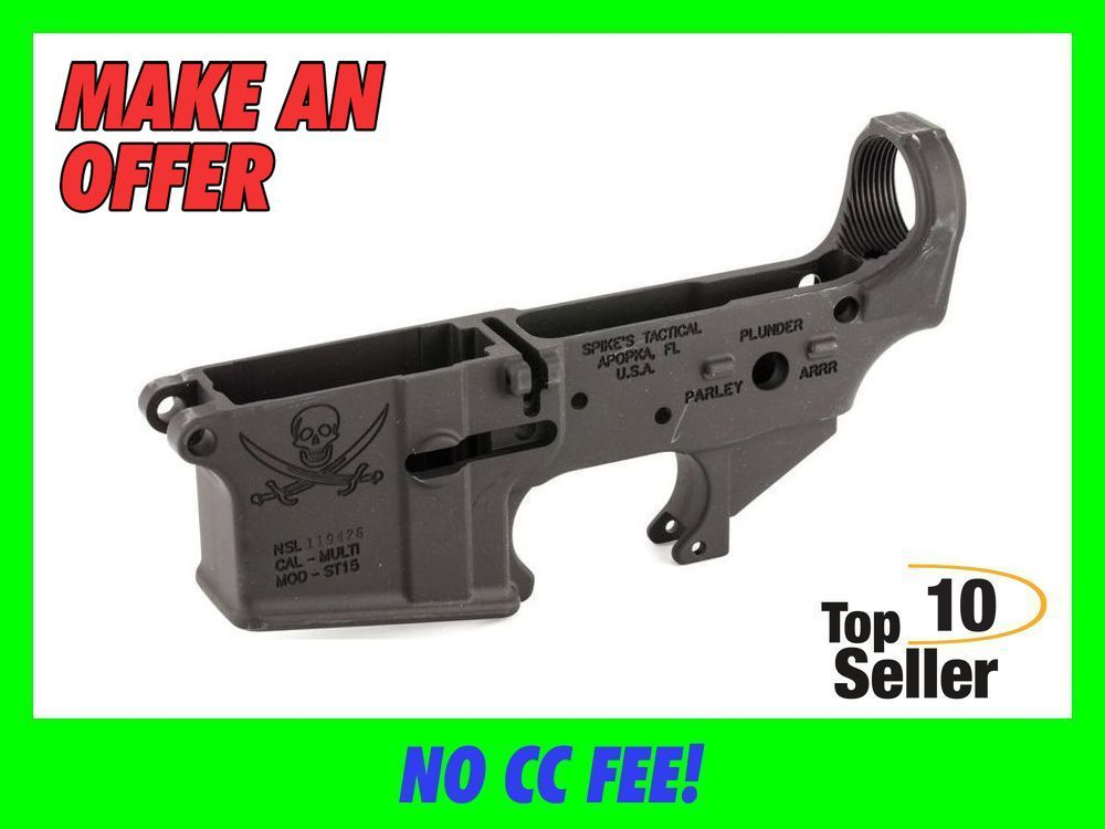 Spikes STLS016 Calico Jack Stripped Lower Receiver Multi-Caliber 7075-T6-img-0