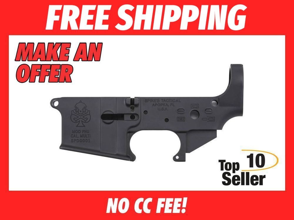 Spikes STLS029 PHU Spade Stripped Lower Receiver Multi-Caliber 7075-T6...-img-0