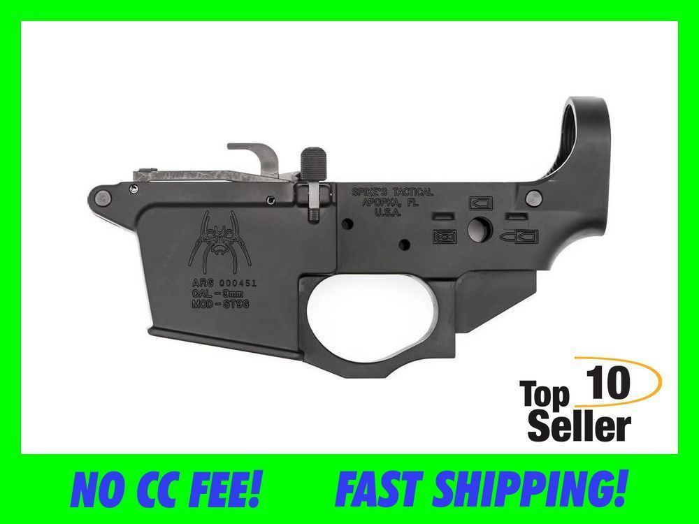 Spike's Tactical ST9G AR 9mm Stripped Lower Receiver Spider AR-15-img-0