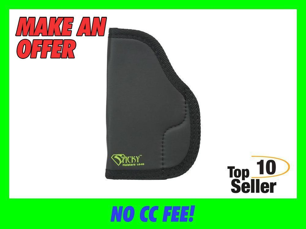 Sticky Holsters LG6S Black/Green Latex Free Rubber Fits Compact/Med Auto-img-0